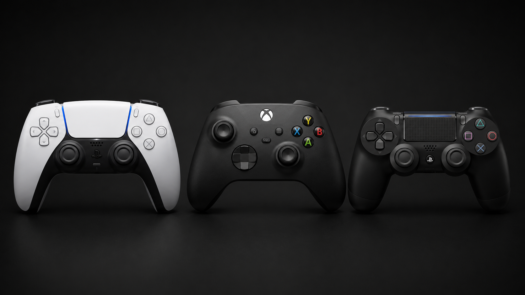 PlayStation and Xbox controllers